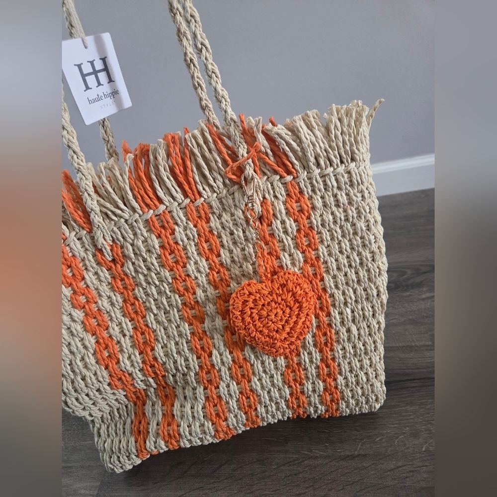 Haute Hippie Woven Tote NEW - Picture 2 of 6